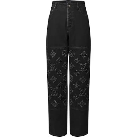 Louis Vuitton Monogram Destroy Denim Pants