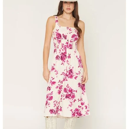 Idyllwind Women's Floral Print Midi Dress