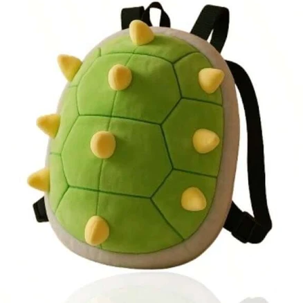 Green Turtle Backpack, Spiky Turtle Shell Backpack, 3-In-1 Role Play Costume Accessory Props, Cartoon Toy, 13.8 Inch,