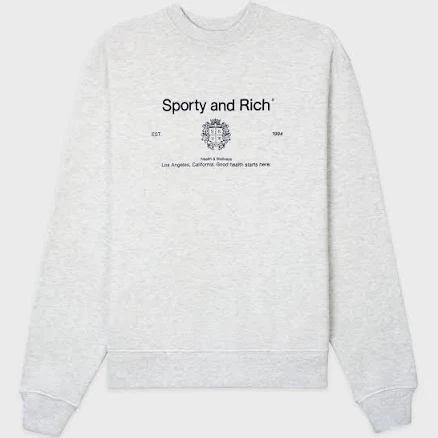 Sporty & Rich Crest Crew-neck Sweatshirt