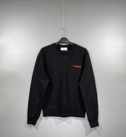 Alexandre Mattiussi Ami 'f.ami.ly' Men's Black Cotton Logo Sweatshirt