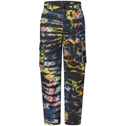 Louis Vuitton Printed Monogram Tie-Dye Cargo Pants