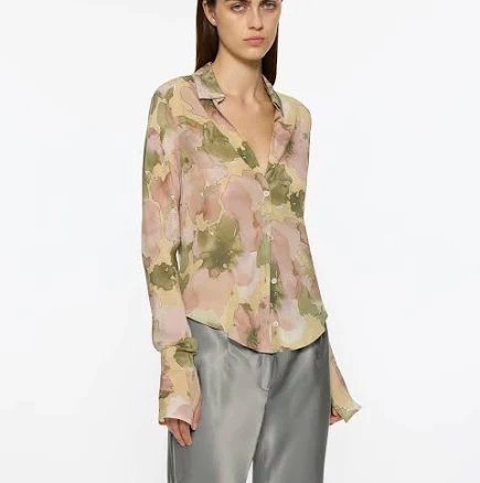 Silk Floral Print Shirt