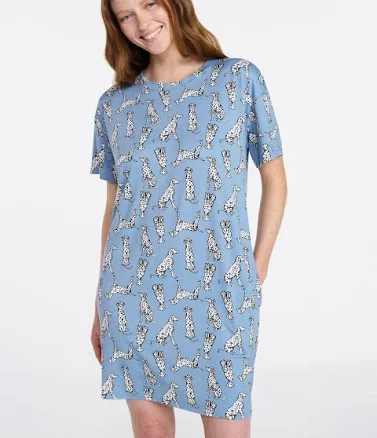 Joyspun Women's Dreamy Soft Dalmatian Sleep Shirt