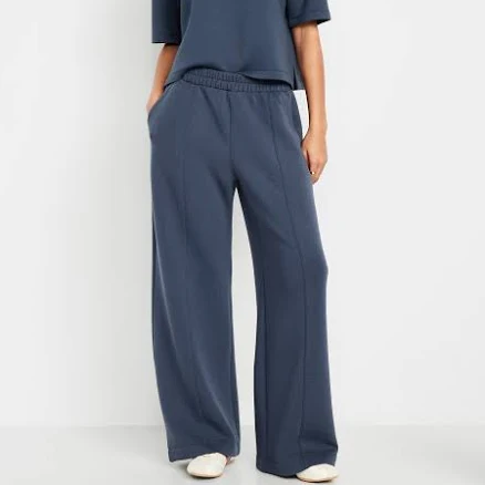 Old Navy Women's High-Waisted Bounce Fleece Wide-Leg Sweatpants