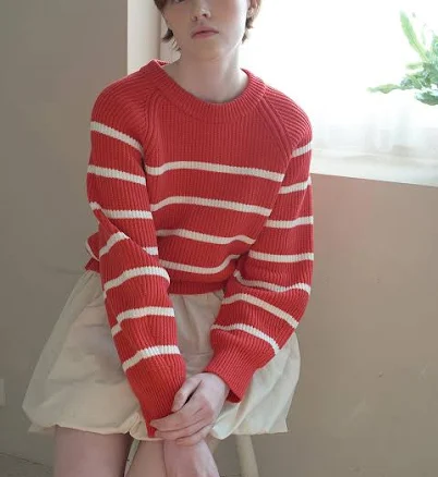 OTHEMENT by vocavaca Stripe Raglan Knit Pullover by W Concept