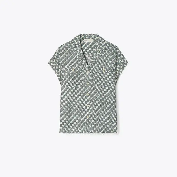 Printed Button Down Shirt