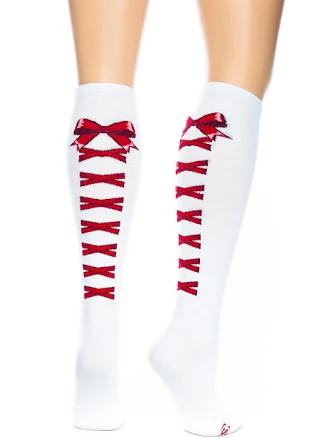 Women's Funky Laced Up Knee High Socks