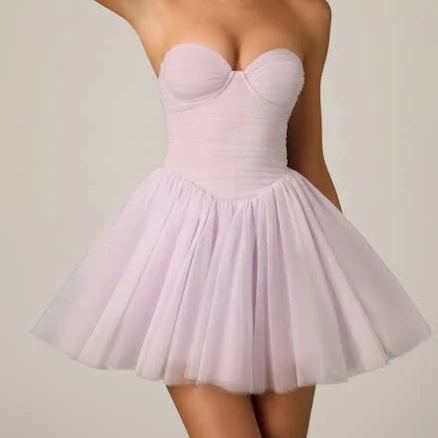 Oh Polly Dottie Tulle Corset Mini Dress