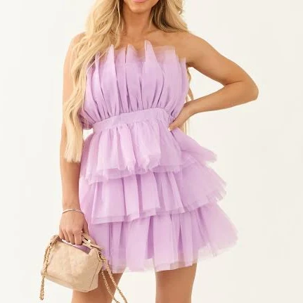 Tiered Tulle Mini Dress