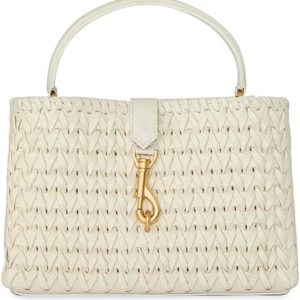 Rebecca Minkoff Megan Woven Leather Top Handle Handbag