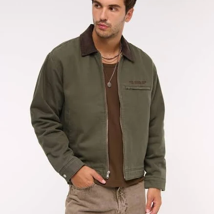 Abercrombie & Fitch Men's Workwear Zip Jacket