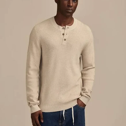 Lucky Brand Men's Henley Pull-Over Sweater
