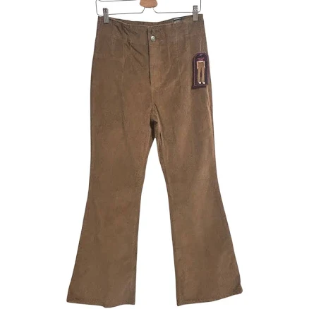 No Boundaries Pintuck Corduroy Flare Pants Brown Sz 11(jr)