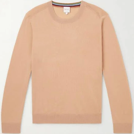 Paul Smith Logo-Embroidered Merino Wool Sweater - Men - Neutral Knitwear - M
