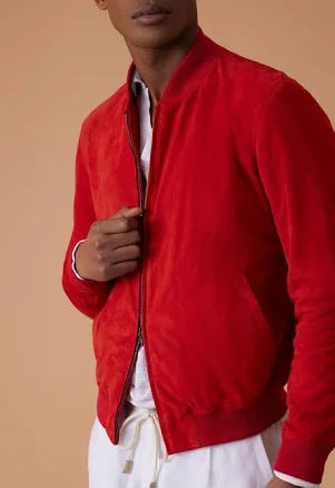 Suede Blouson Jacket