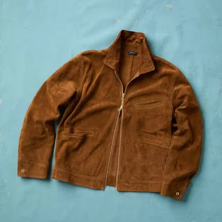 Snuff Raw Suede Blouson Jacket