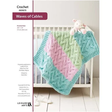 Leisure Arts ePattern Knit Waves of Cables