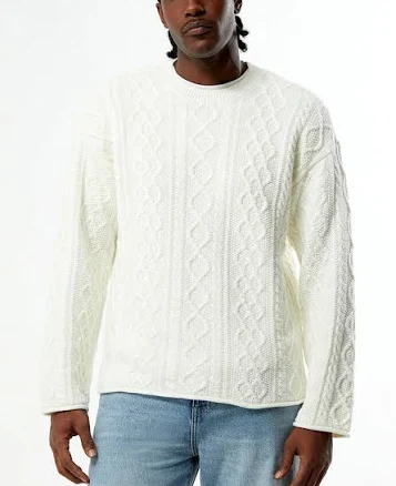 Men's Nuwave Cable Knit Crew Neck Sweater