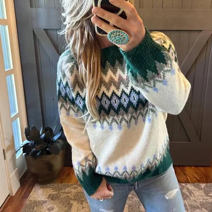 Handmade Icelandic Fair Isle Knit Sweater