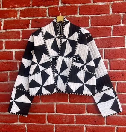 Boho Quilted Patchwork Bomber Jacket