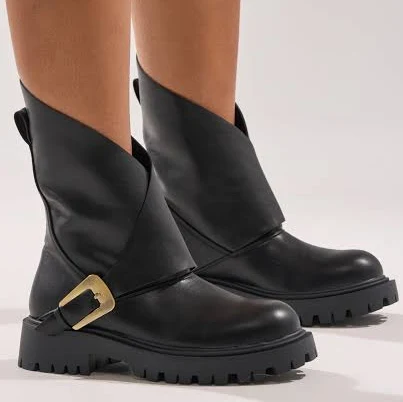 Azalea Wang Phrixus Chunky Short Shaft PU Boot