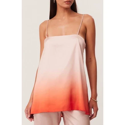 SNDYS Amaya Long Line Top in Peach