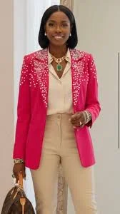 Pearl Beaded Blazer