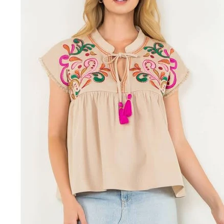 Emily Tassel Tie Top