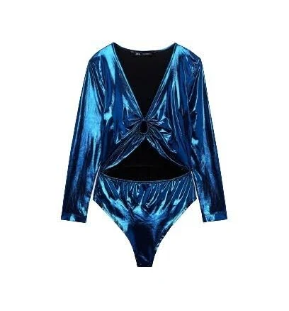 Cut Out Laminated Bodysuit
