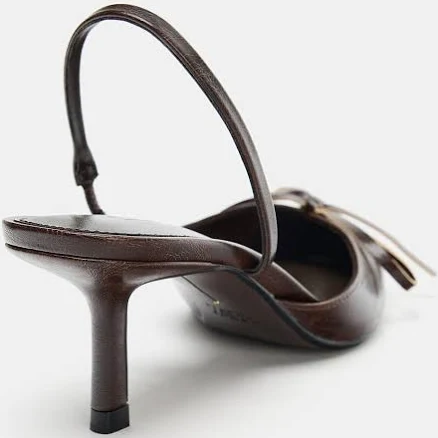 Zara Bow Slingback Shoes