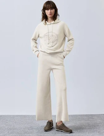Mare di Mari Boucle Embroidery Wool Hoodie