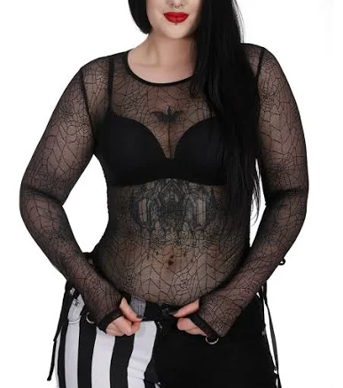 Widow Night Spider Web Mesh Top