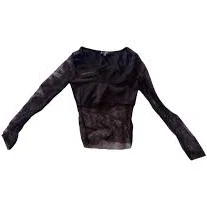 Dolls Kill Sheer Black Mesh Top