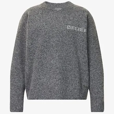 Belier Men's Intarsia Crewneck Knitted Jumper