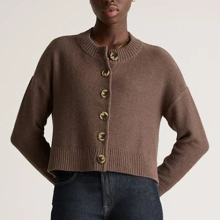 Quince Women's Cropped Organic Cotton Cardigan