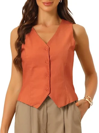 Daring Diva Women's Waistcoat V Neck Crop Top