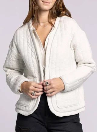 Thread & Supply Women's Joplin Quilted Cotton Tie Front Jacket
