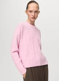Braided knitted sweater