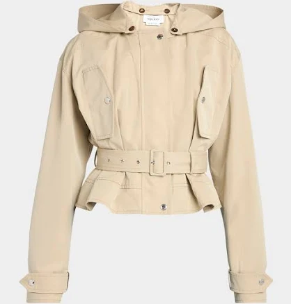 McQueen Women's Belted Cotton Windbreaker Jacket