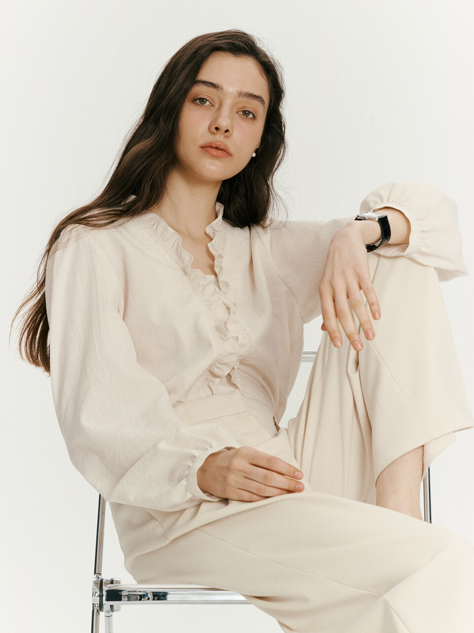 Smocking Frill Blouse