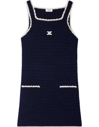 CELINE Women's Crocheted Cotton Mini Dress