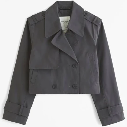 Abercrombie & Fitch Women's Cropped Trench Coat