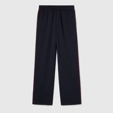 GUCCI Technical Jersey Sportswear Pants, Size L, Blue, Ready-to-wear