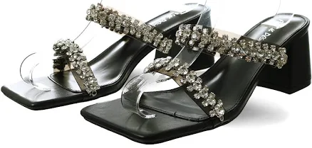 Public Desire Katya Patent Pu Diamante Heels