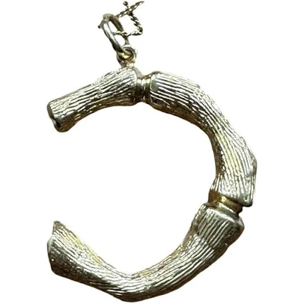 Celine Gold-tone Letter C Pendant Necklace 26cm