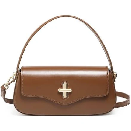 Women's Genuine Leather Baguette Bag