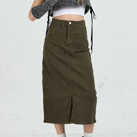 Front Pocket H-Line Skirt