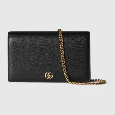 Gucci GG Marmont Wallet On A Chain, Pink, Women's
