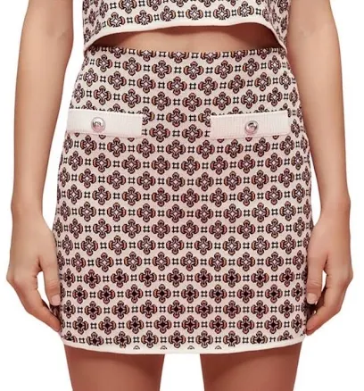 Maje Jolila Knit Miniskirt Skirt Size 34 (US Size 0)